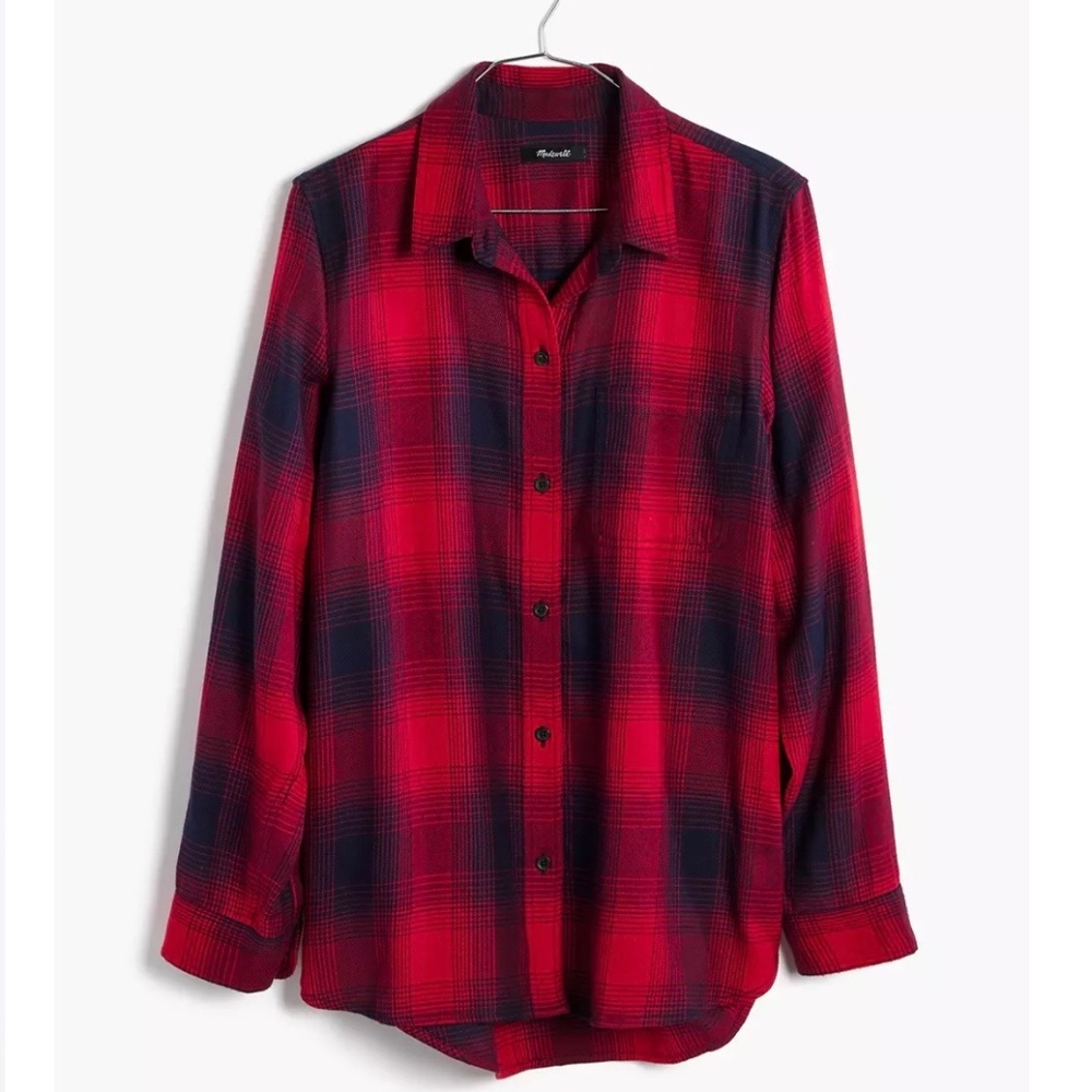 Madewell Classic Ex Boyfriend Shirt in Wilder Plaid